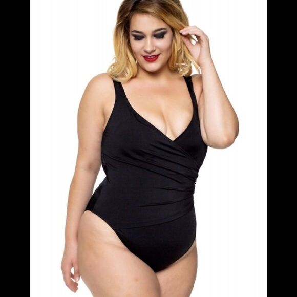 Wrap front slimming swimsuit. NWT - Picture 6 of 10